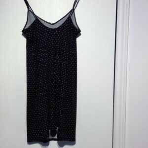 GEORGE - Women's Strapped Dress - Black & White Dotted Thin Straps - Fits SP